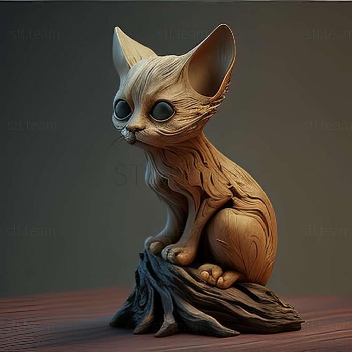 3D model Minskin cat (STL)